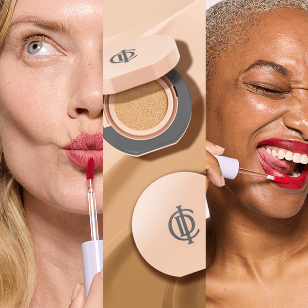 Two women comparing skincare